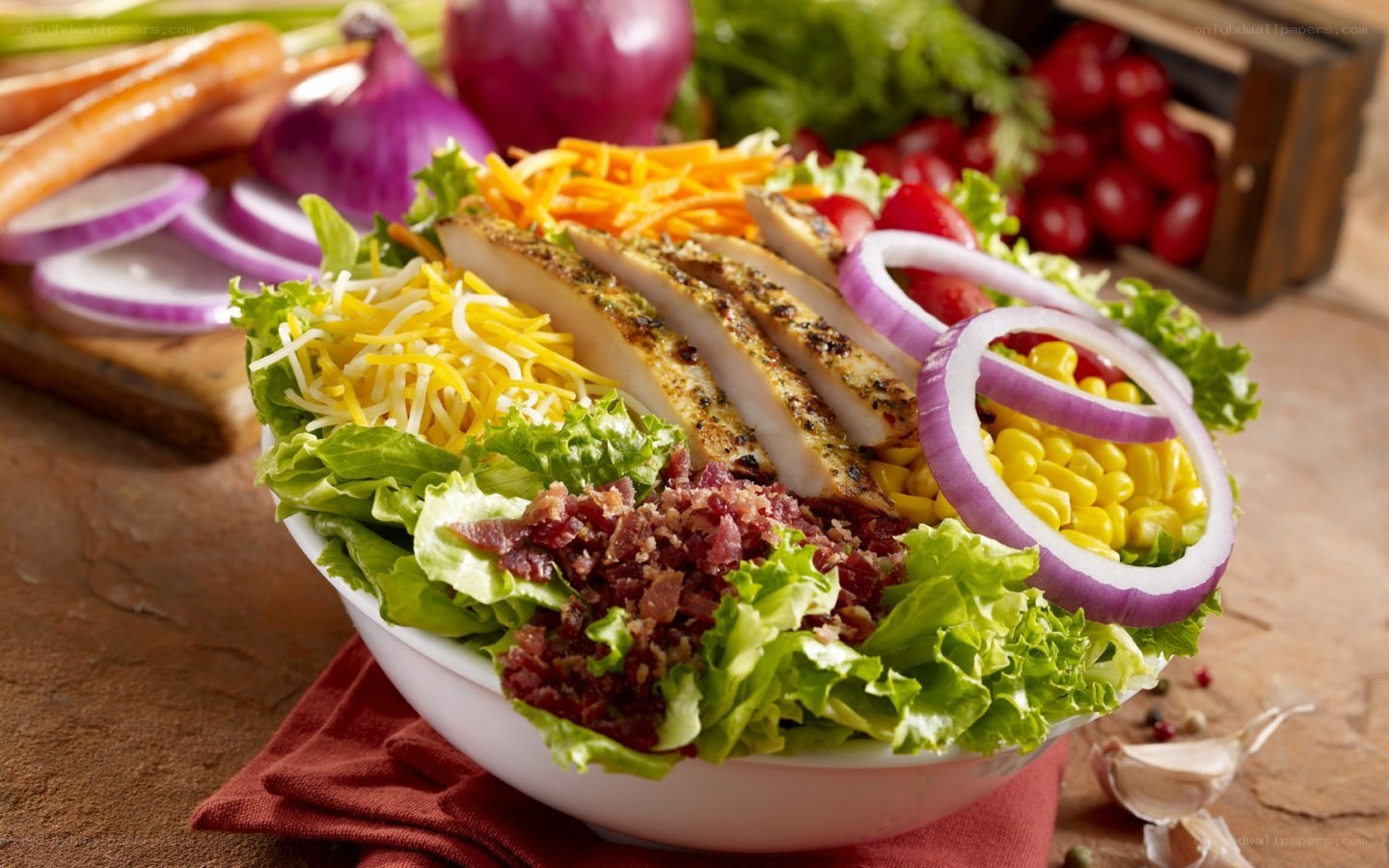 grilled chicken salad bowl