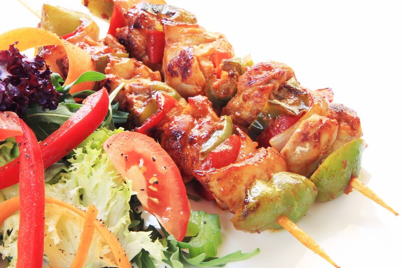 Grilled Chicken Skewers — Red