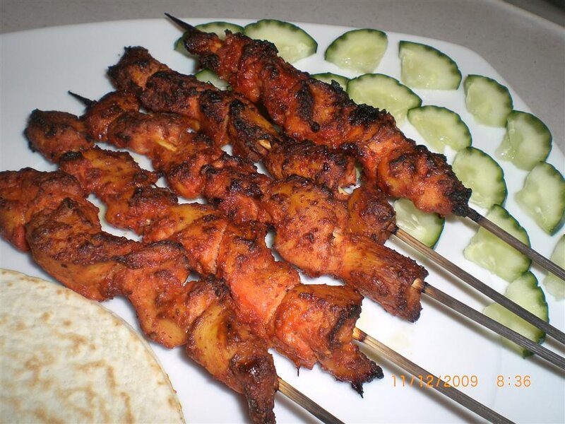 Grilled Chicken Skewers — White