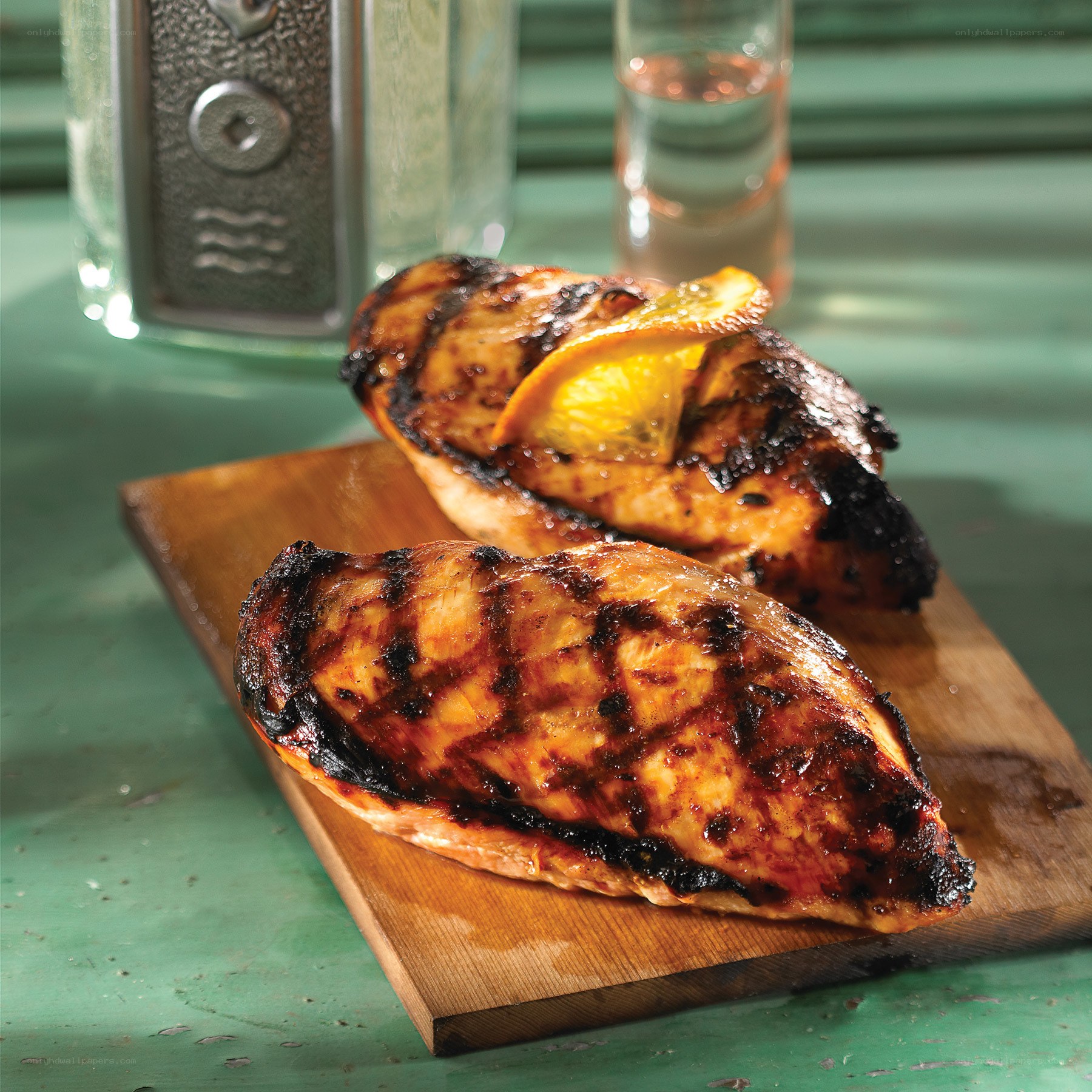 Grilled chicken with orange