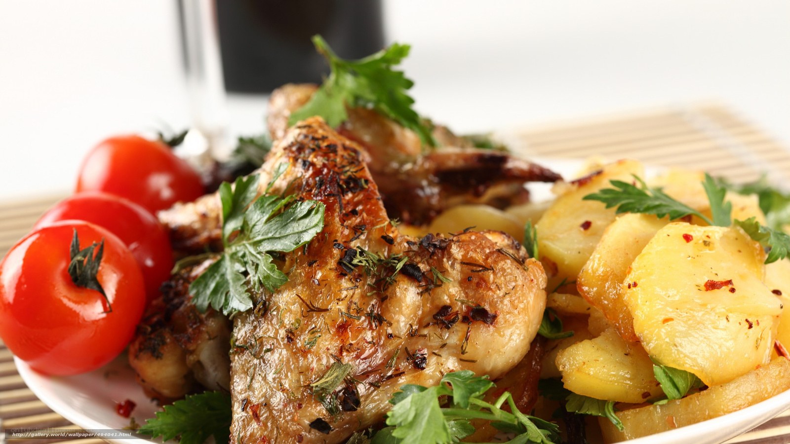 grilled chicken with potatoes