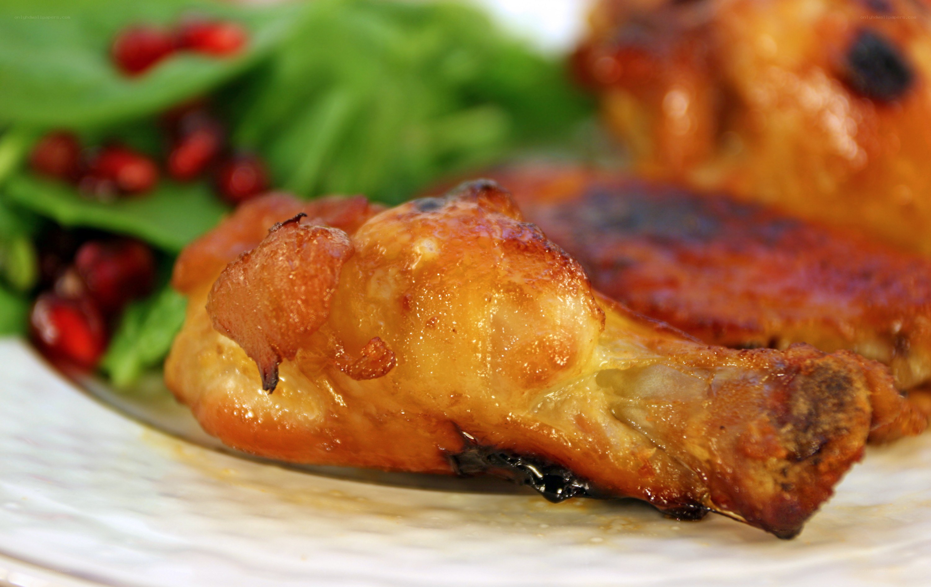 Grilled chicken with salad