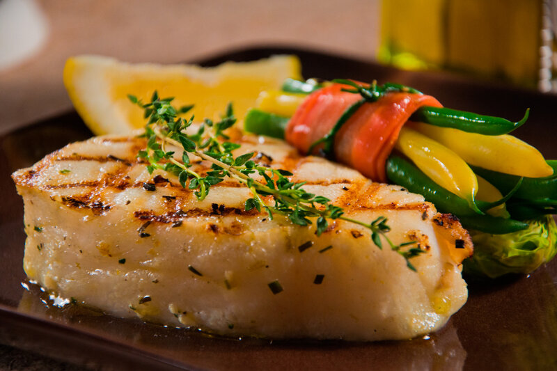 Grilled fish with vegetables