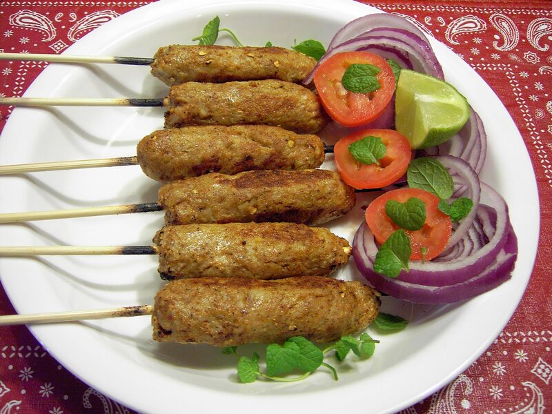 Grilled Kebabs on Skewers