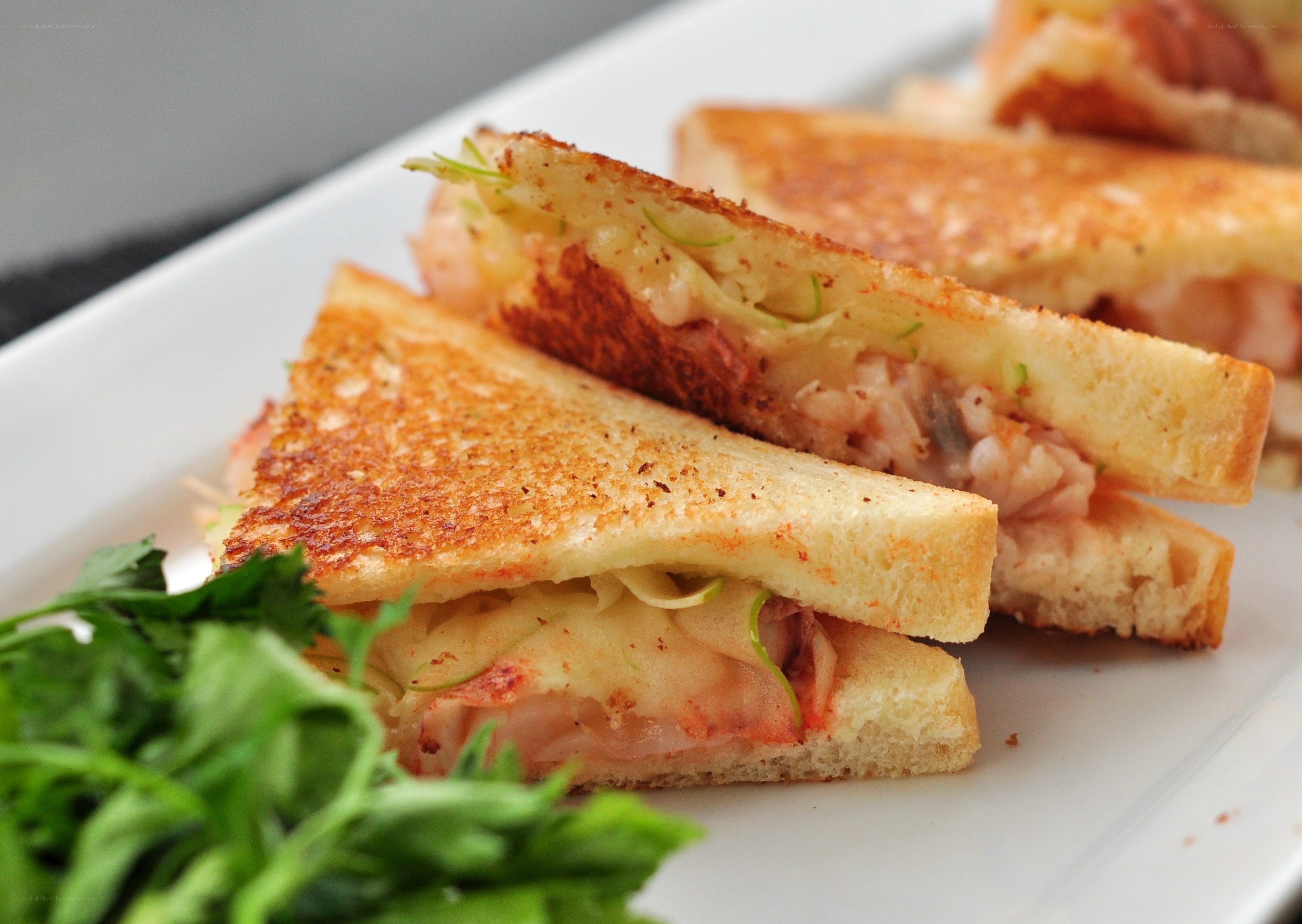 Grilled lobster sandwiches