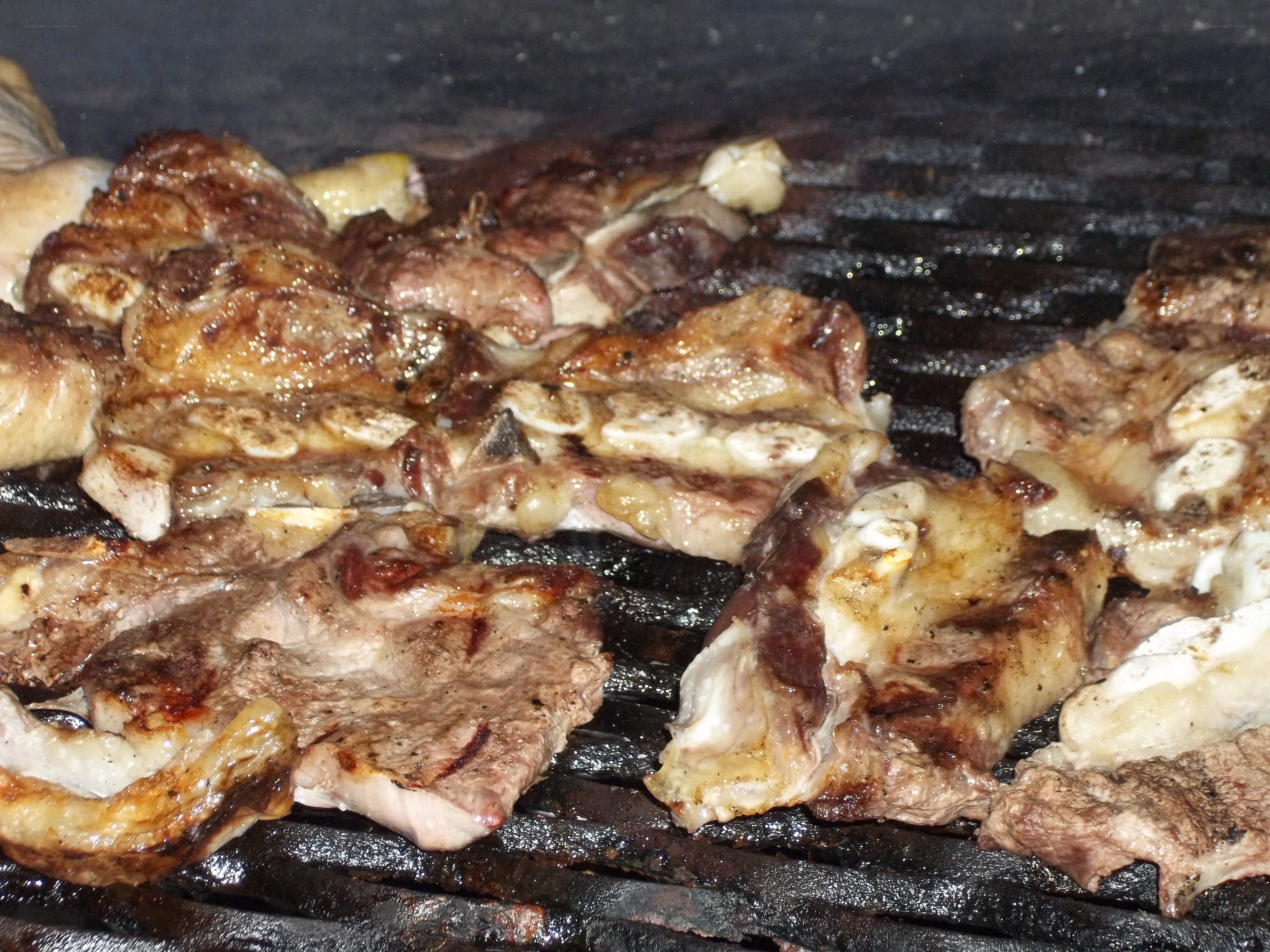 Grilled meat on a barbecue