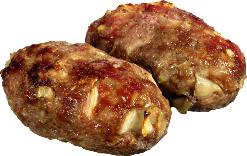 grilled meat patties