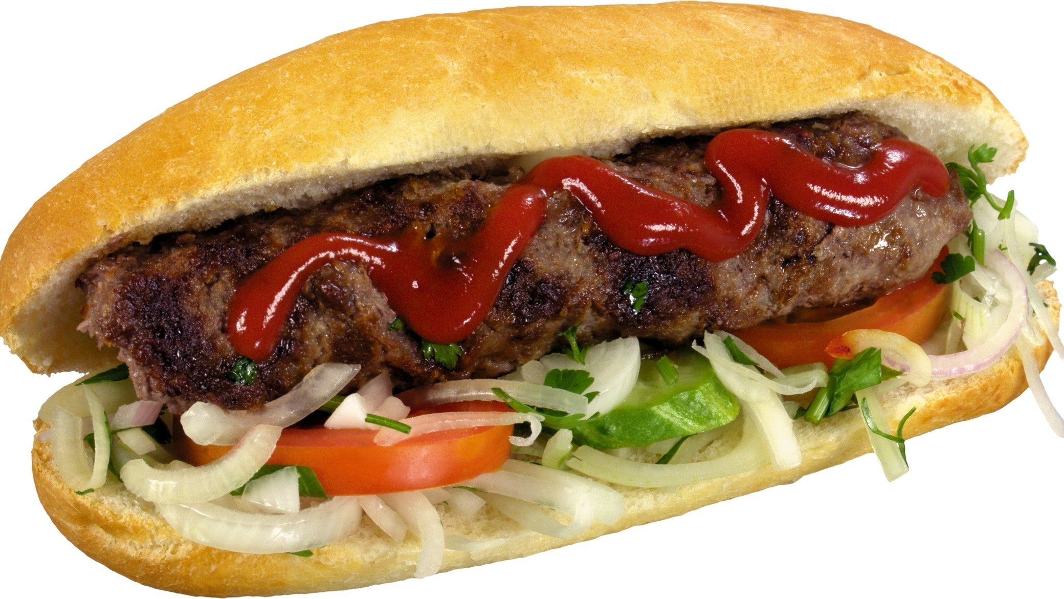 grilled meat sandwich