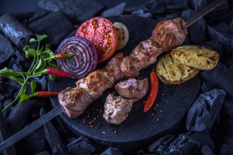 Grilled Meat Skewer — Black