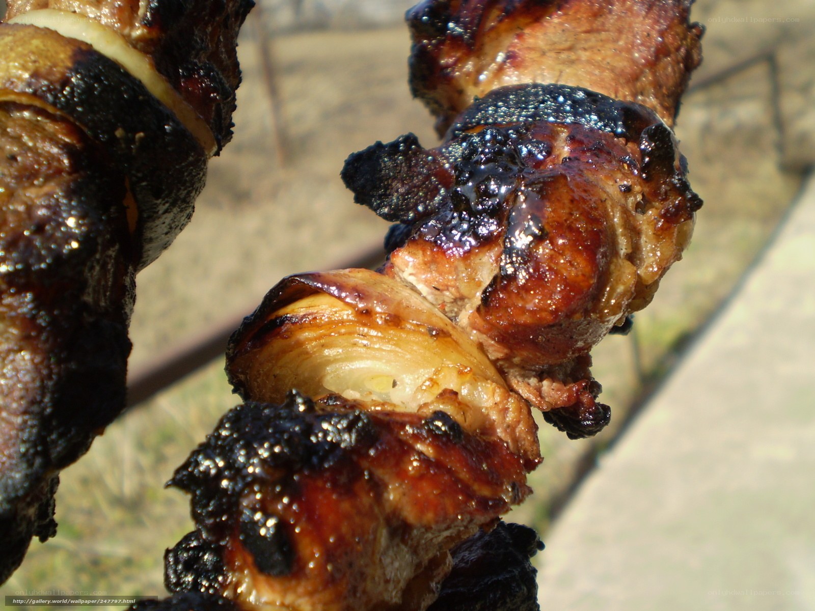Grilled meat skewers