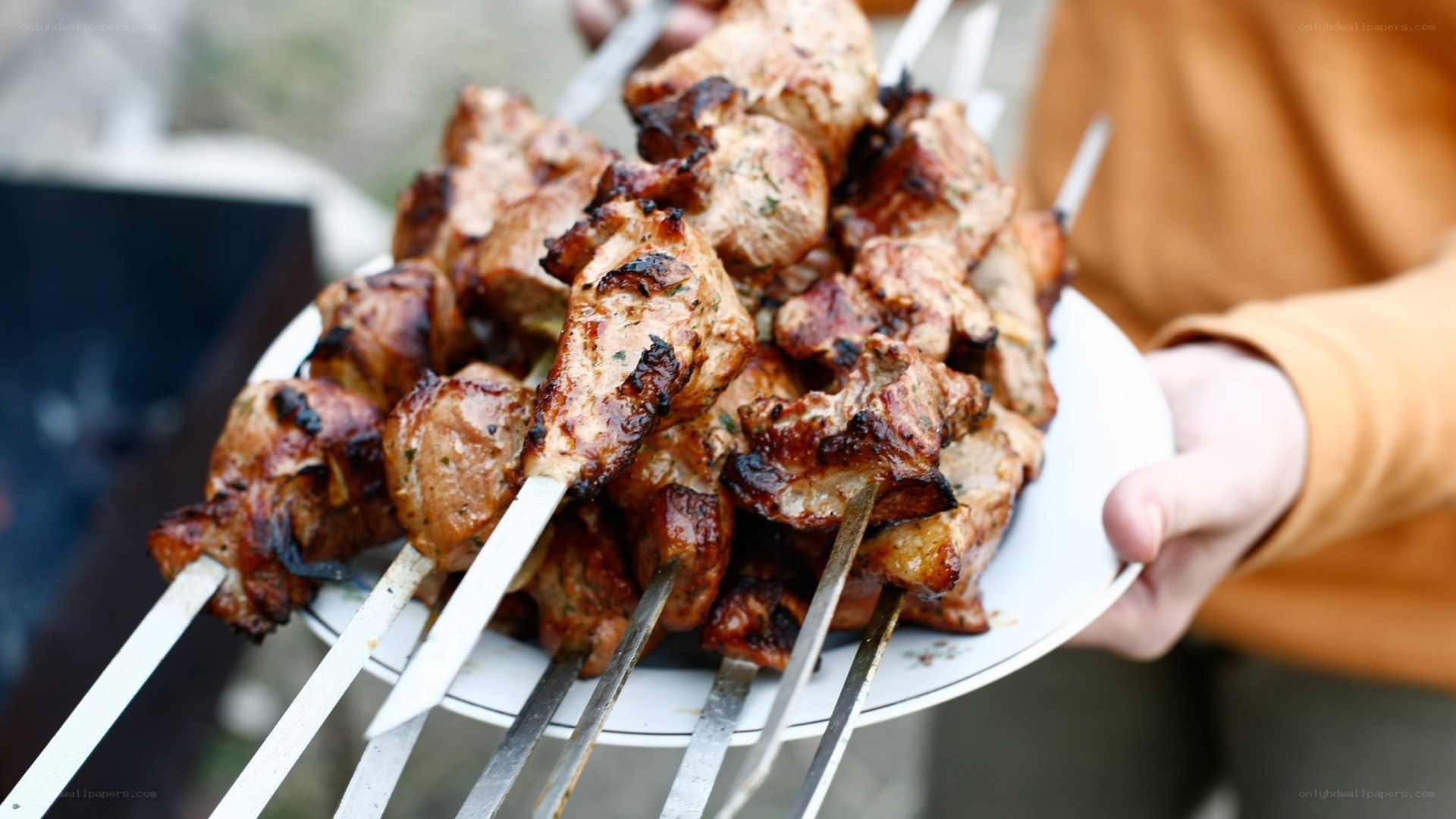 grilled meat skewers