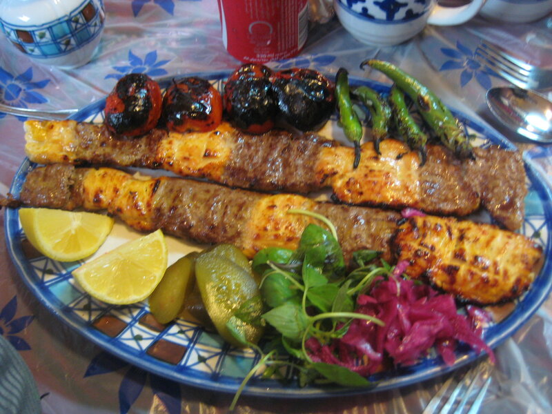 Grilled Meat Skewers — Blue