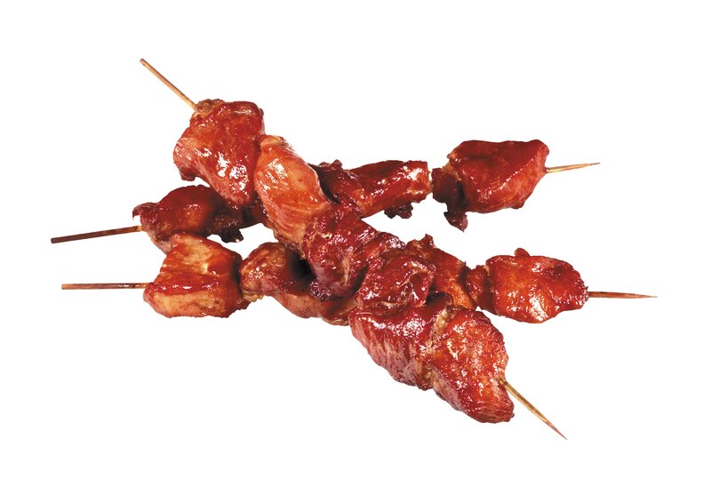 Grilled Meat Skewers — Red, Appetizing, Photograph
