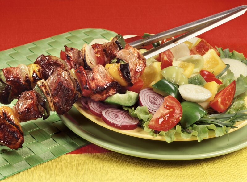 Grilled Meat Skewers — Red, Appetizing