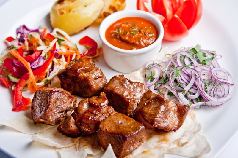 Grilled Meat Skewers — Red