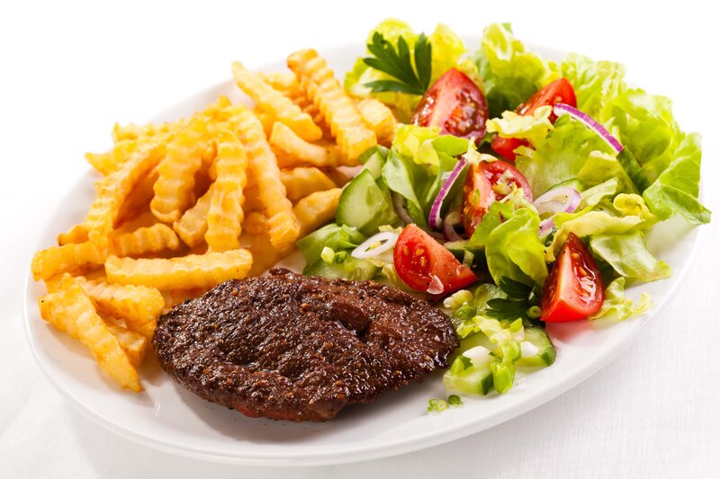 Grilled Meat with Fries