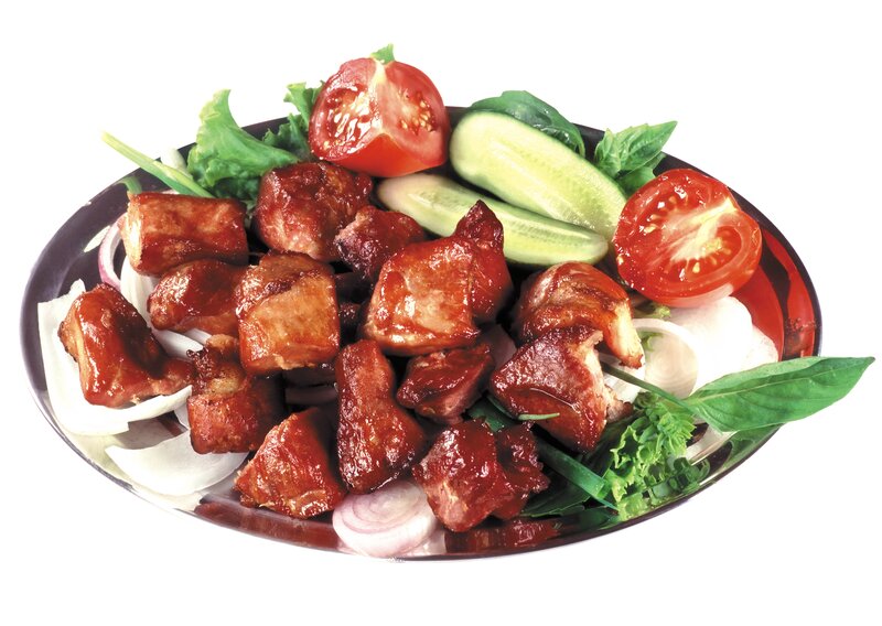 Grilled Meat with Vegetables — Red