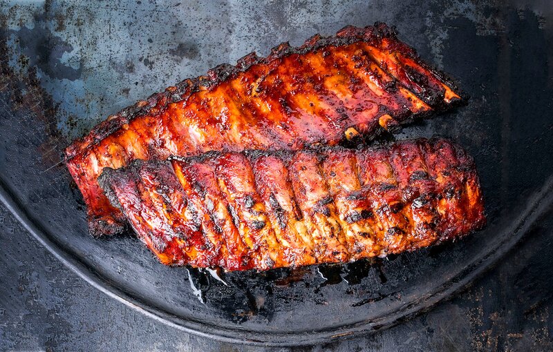 Grilled Ribs on Plate