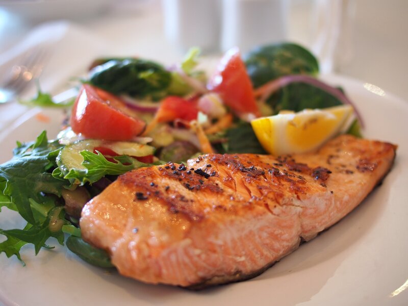 Grilled Salmon Fillet — Orange, Fresh