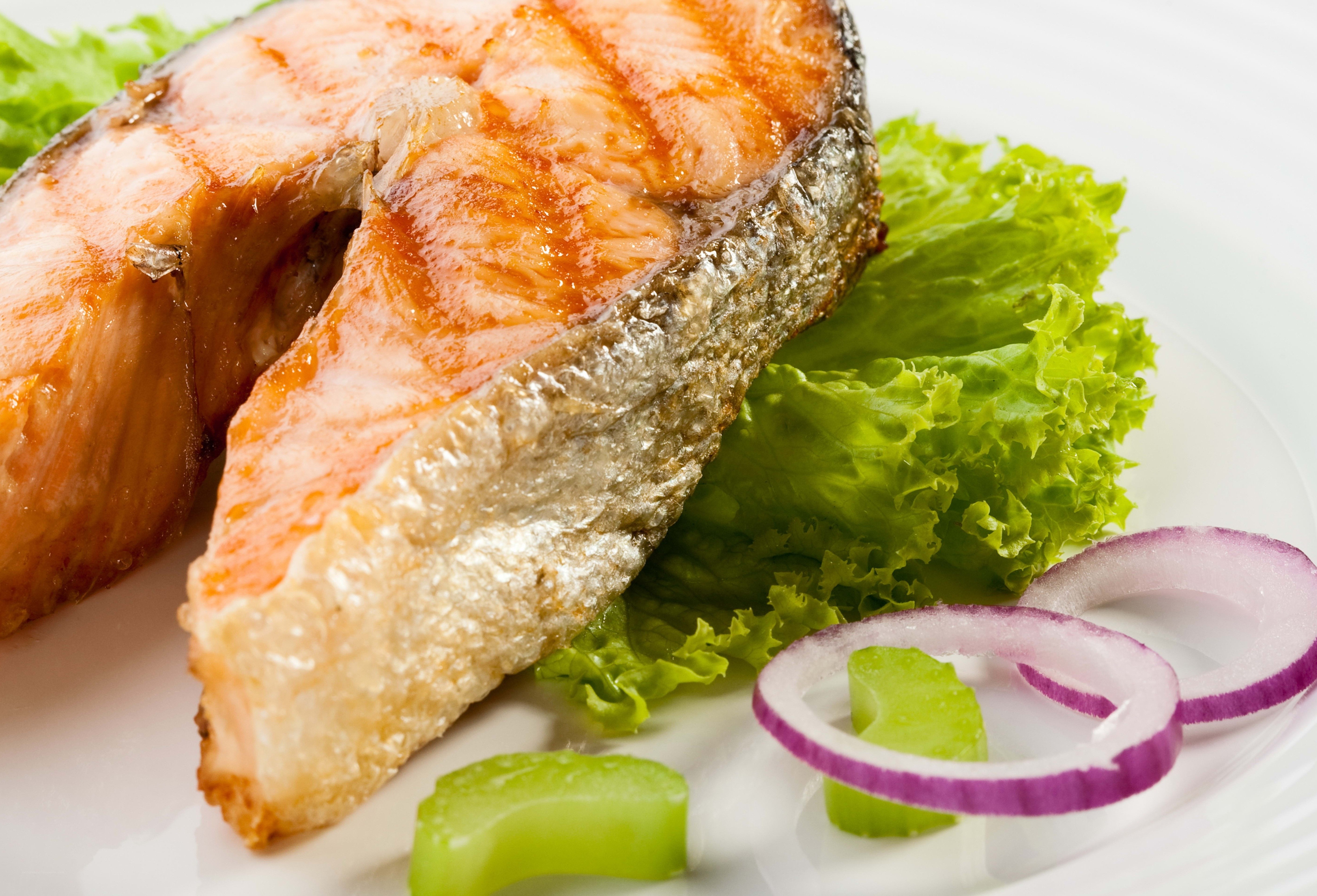 Grilled salmon fillet