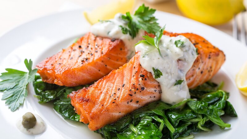 Grilled Salmon Fillets — Orange