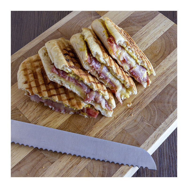 Grilled Sandwich Halves — Brown