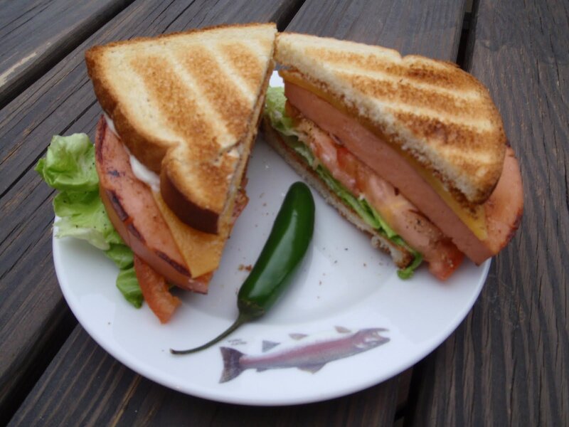 Grilled sandwich with jalapeño