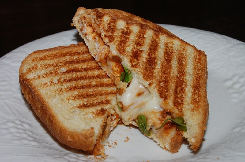 grilled sandwich with melted cheese