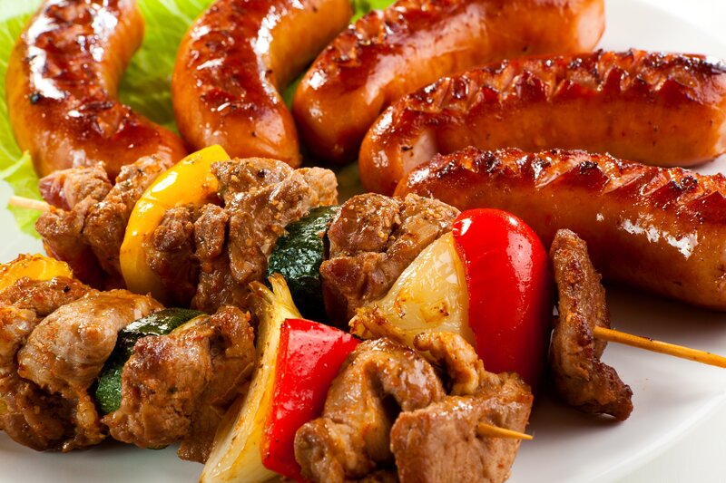 Grilled Sausages and Kebabs