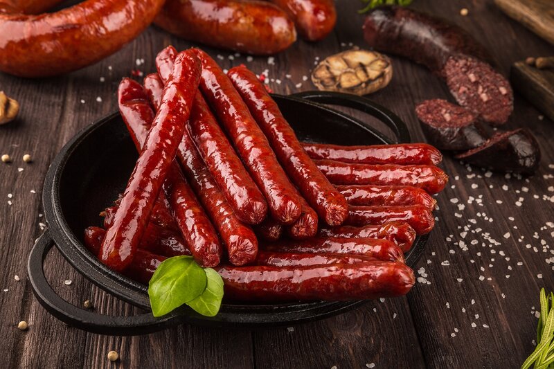 Grilled Sausages in Pan