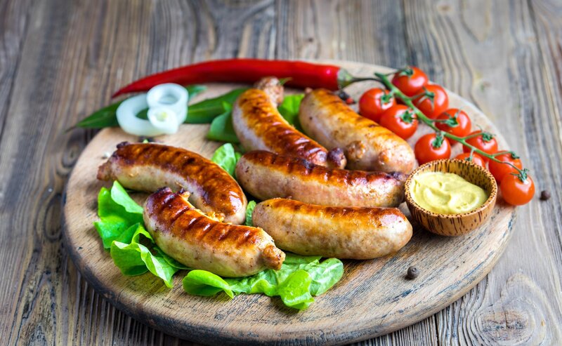Grilled Sausages on Board