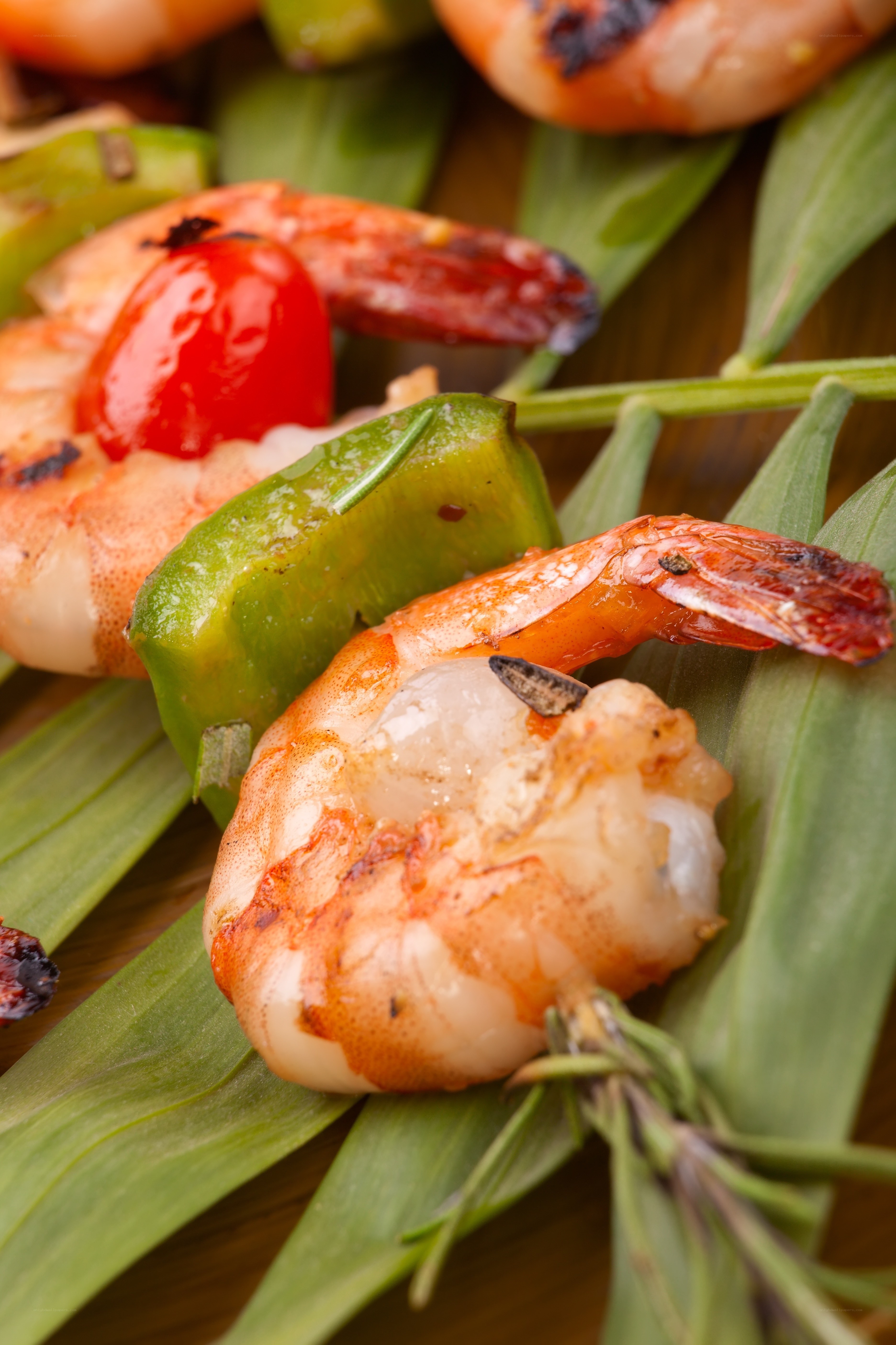 Grilled shrimp skewers