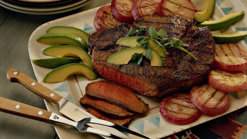 Grilled Steak with Avocado