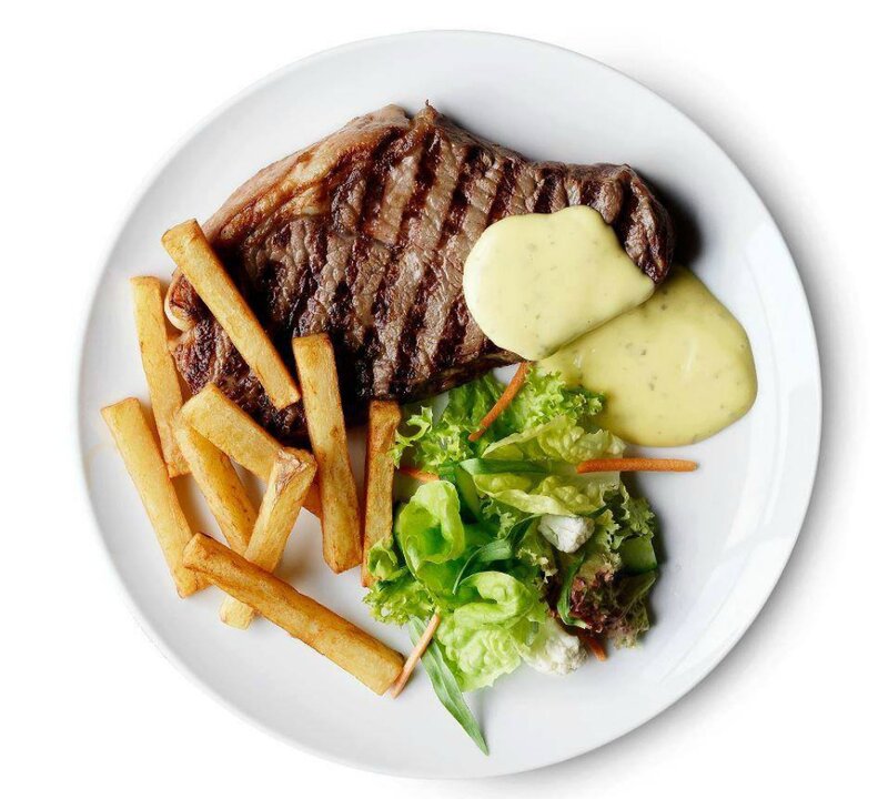 Grilled Steak with Fries
