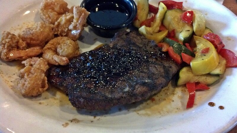 Grilled Steak with Shrimp