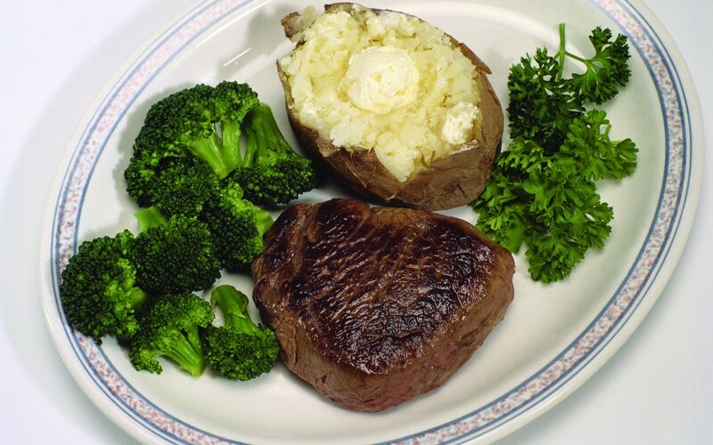 Grilled Steak with Sides — Green