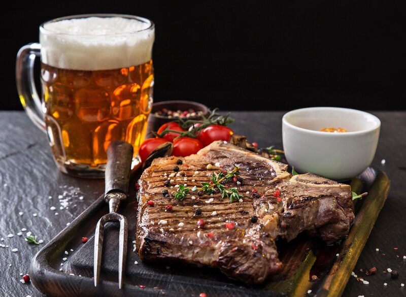 Grilled T-bone Steak — Brown