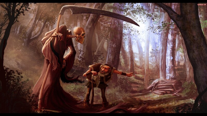 Grim Reaper and Man