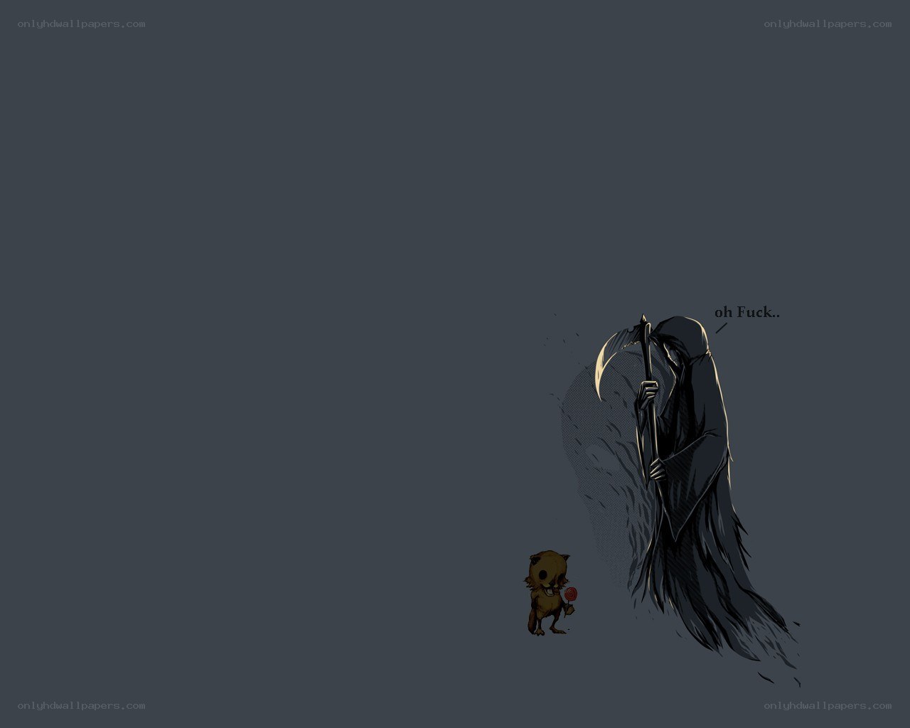 Grim Reaper and small creature