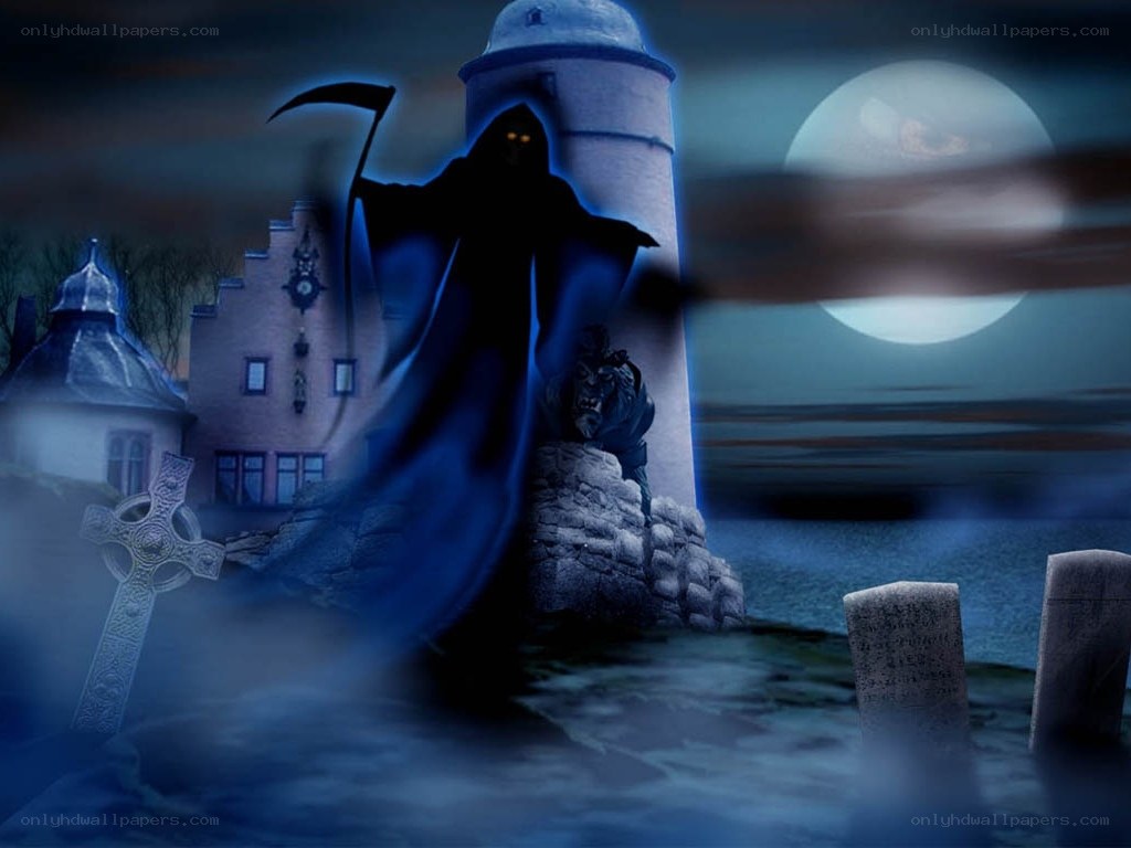 Grim Reaper at a lighthouse