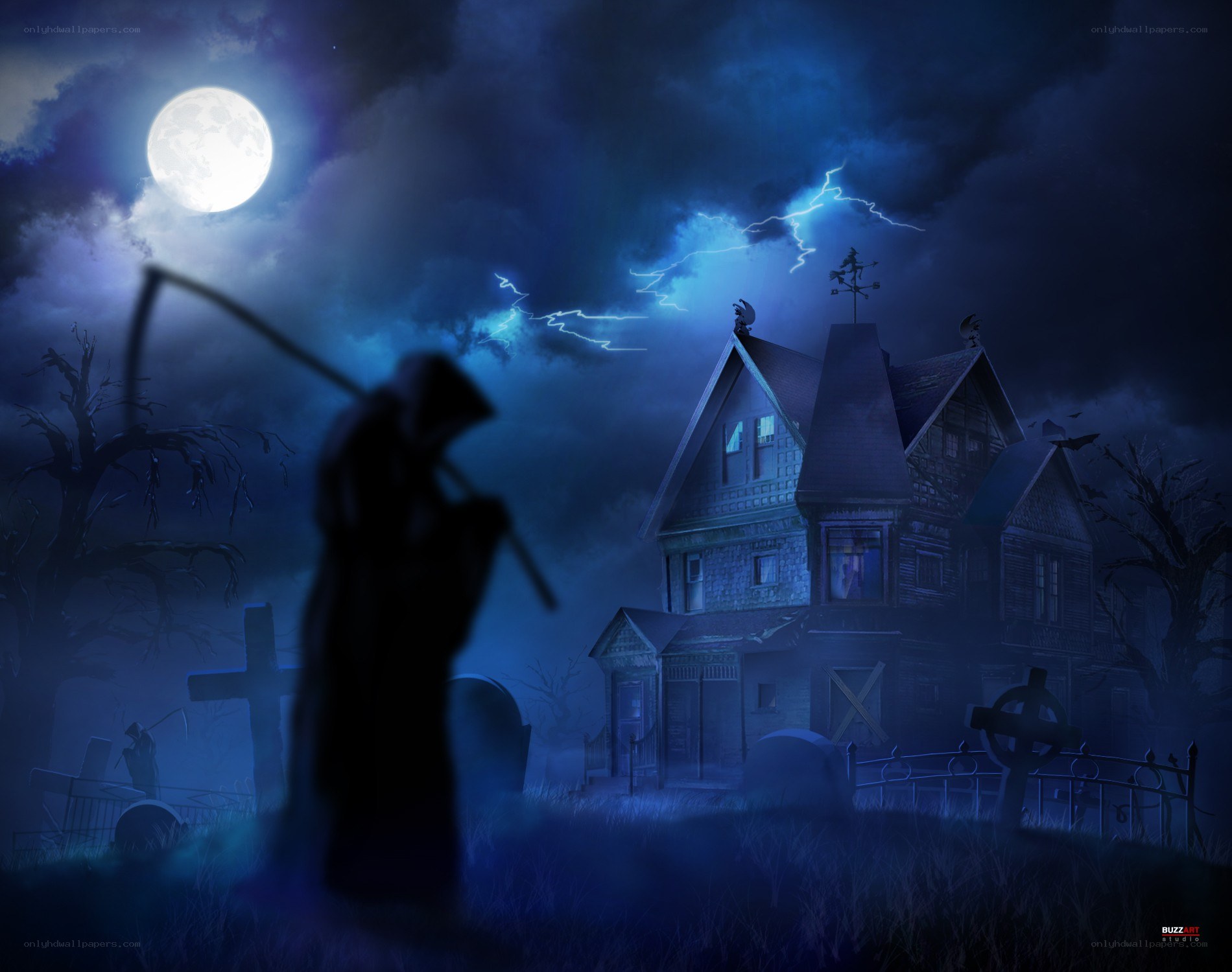 Grim Reaper at Haunted House