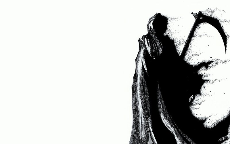 Grim Reaper Figure — Black, Dramatic, Manga