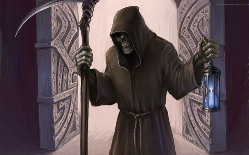 Grim Reaper Figure — Brown, Dramatic