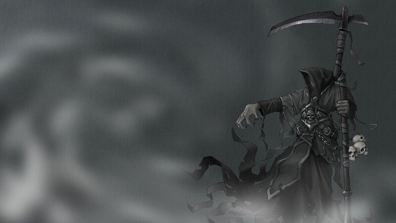 Grim Reaper Figure — Gray, Dark