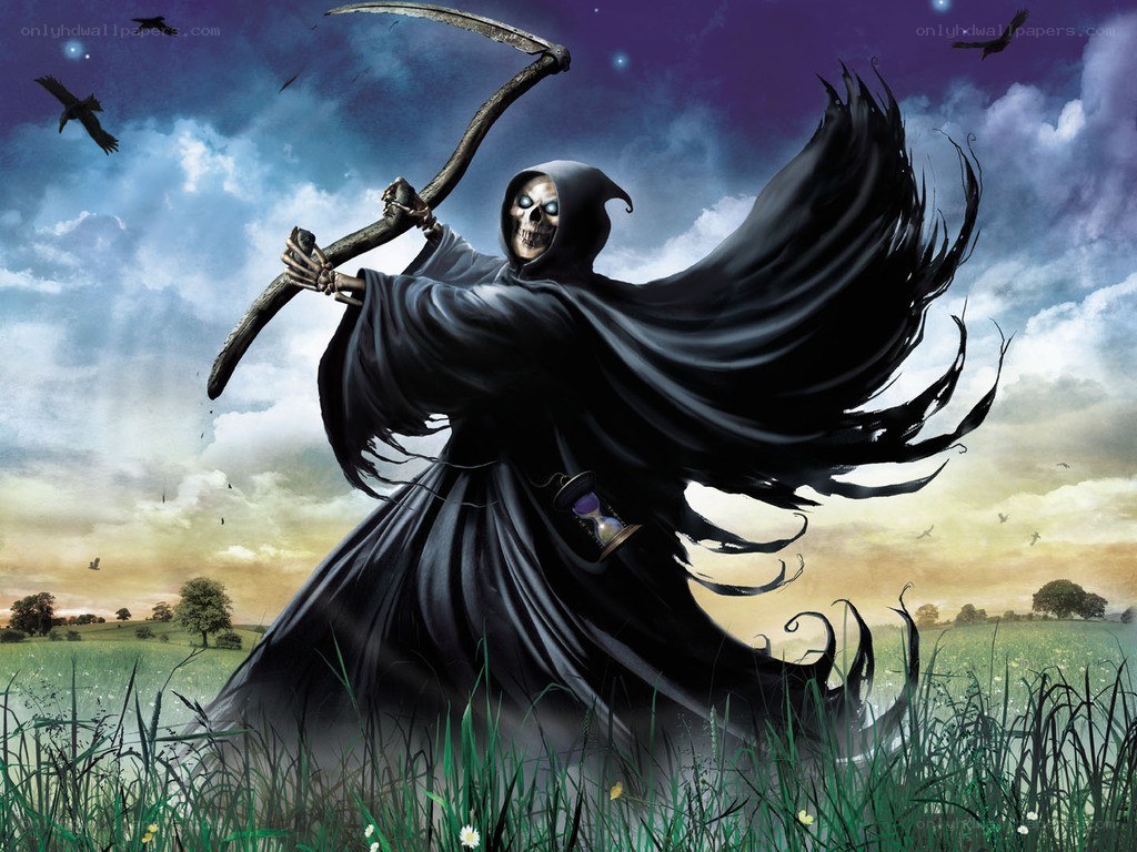 Grim Reaper in a field