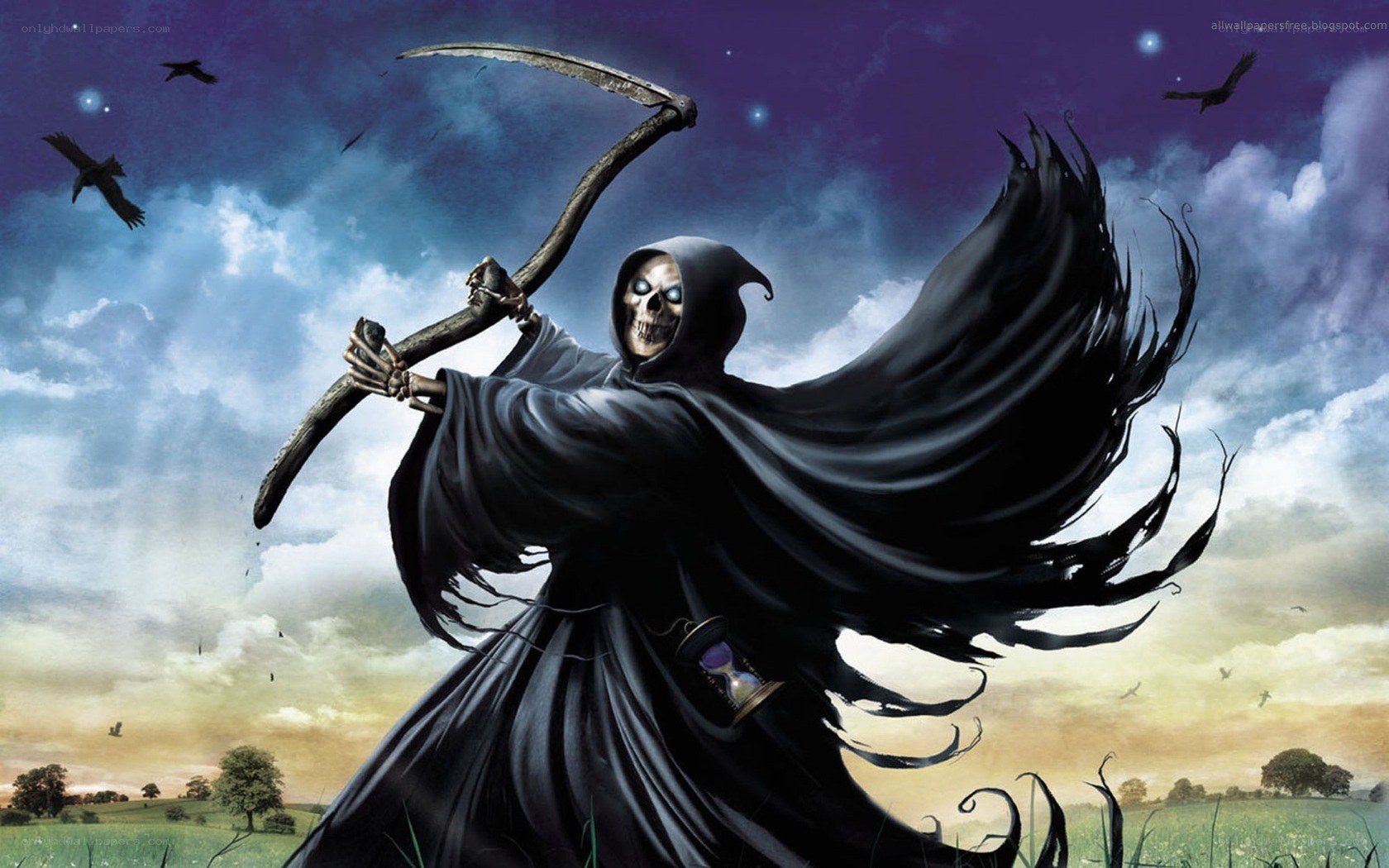 Grim Reaper in a field