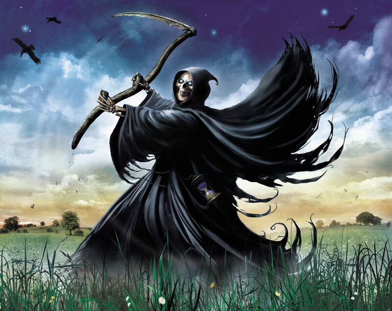 Grim Reaper in a field