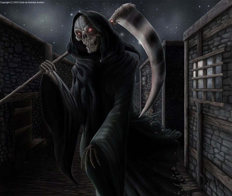 Grim Reaper in Alley