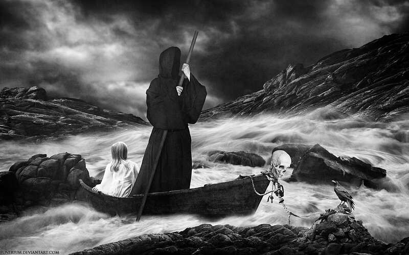 Grim Reaper in Boat