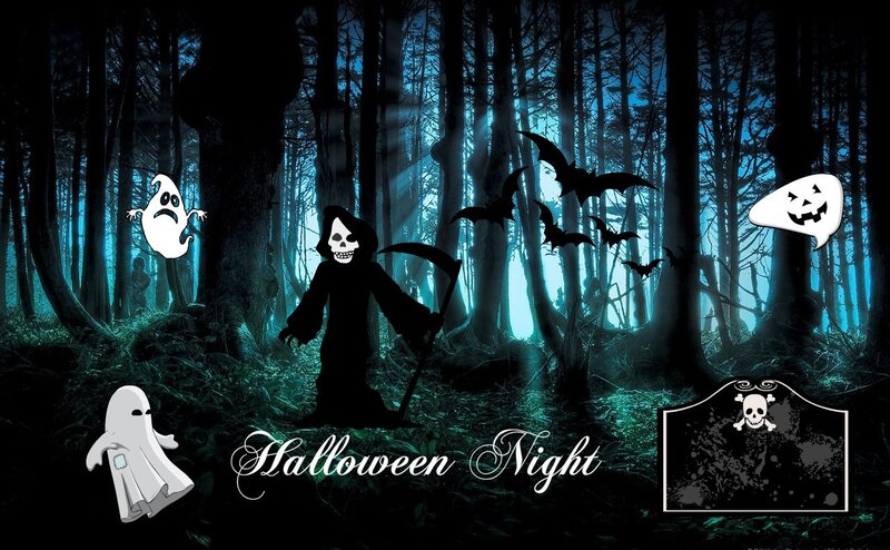 Grim Reaper in Forest — Black, Spooky